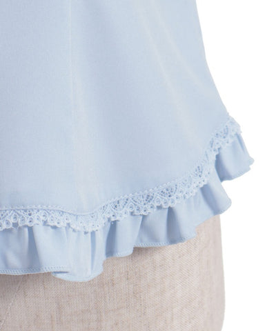 Pearl Rose Embroidery Sleeveless Blouse
