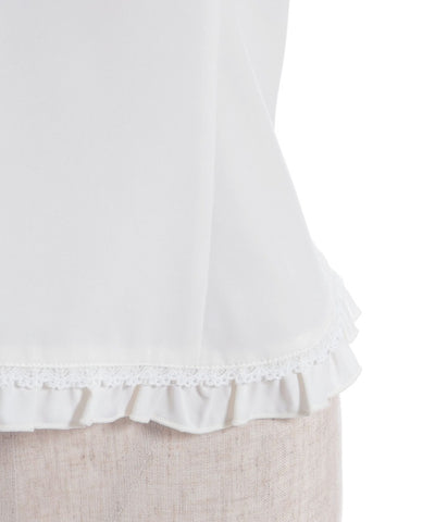 Pearl Rose Embroidery Sleeveless Blouse