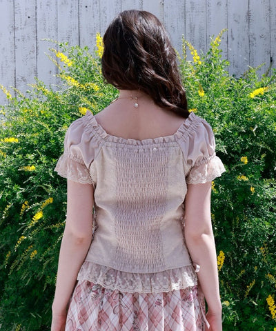 Cotton Lace Panel Top