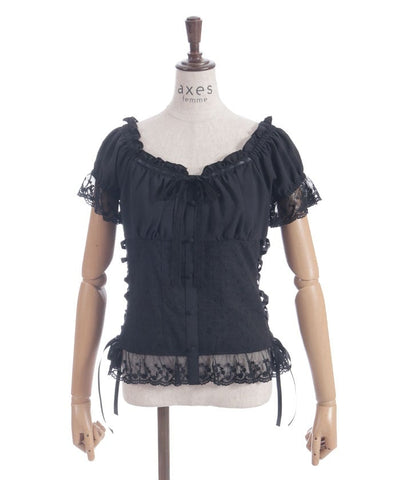 Cotton Lace Panel Top