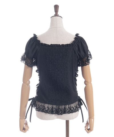 Cotton Lace Panel Top