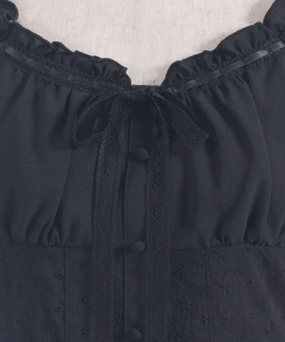 Cotton Lace Panel Top