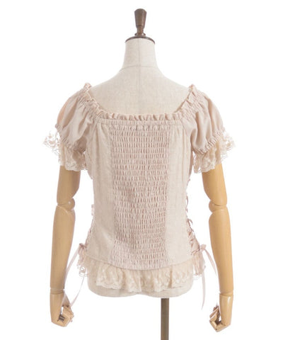 Cotton Lace Panel Top