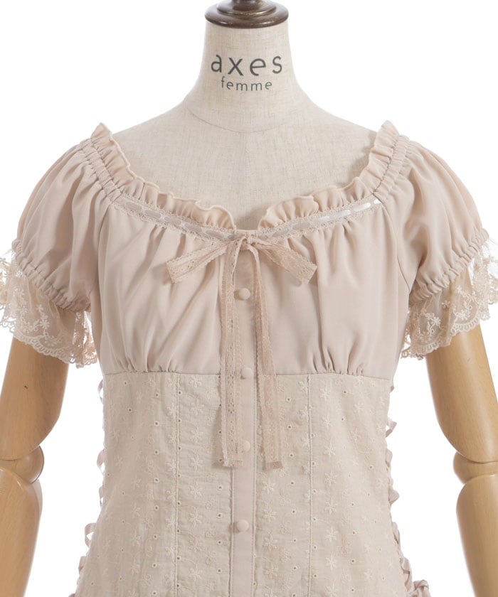 Cotton Lace Panel Top