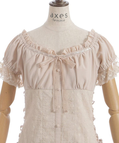 Cotton Lace Panel Top