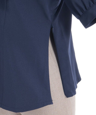 Tulip Embroidery Blouse with Ribbon