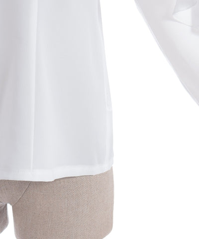 Cross Charm Ruffle Blouse