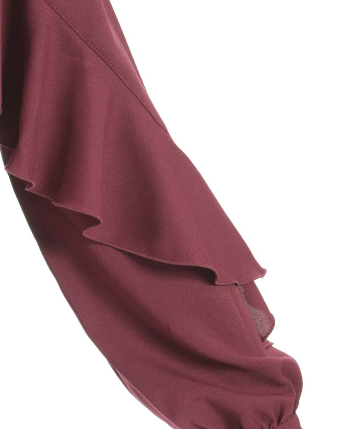 Cross Charm Ruffle Blouse