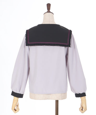 Logo Ribbon Sailor Blouse