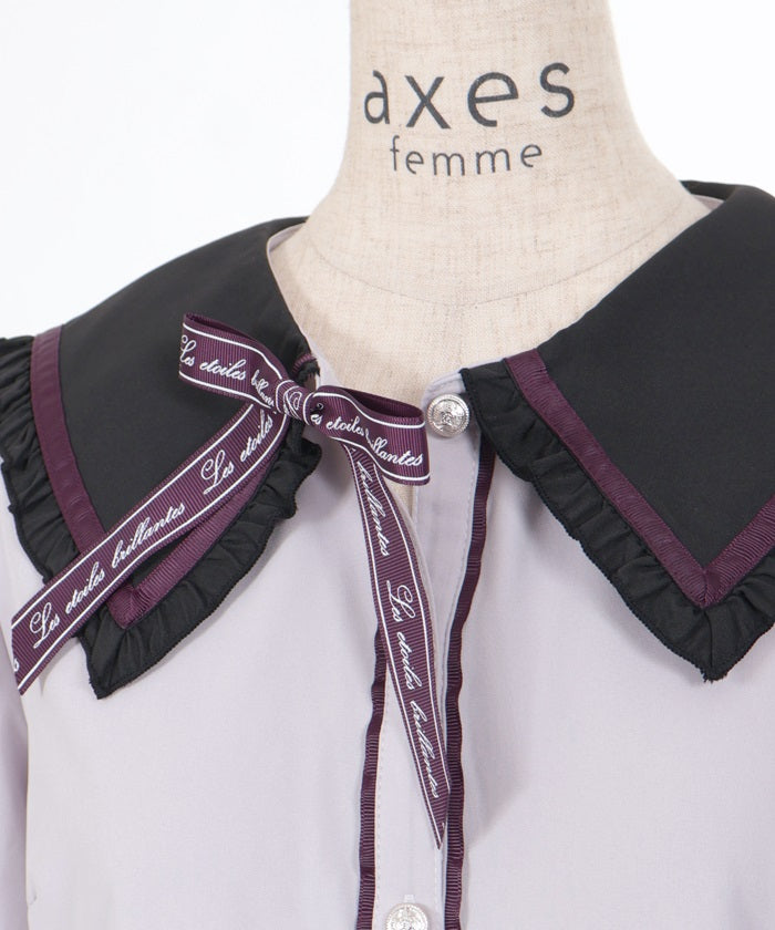 Logo Ribbon Sailor Blouse