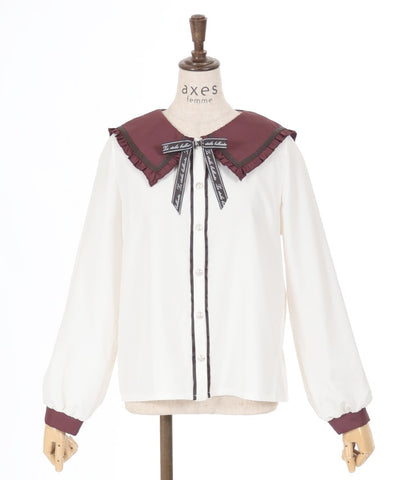 Logo Ribbon Sailor Blouse