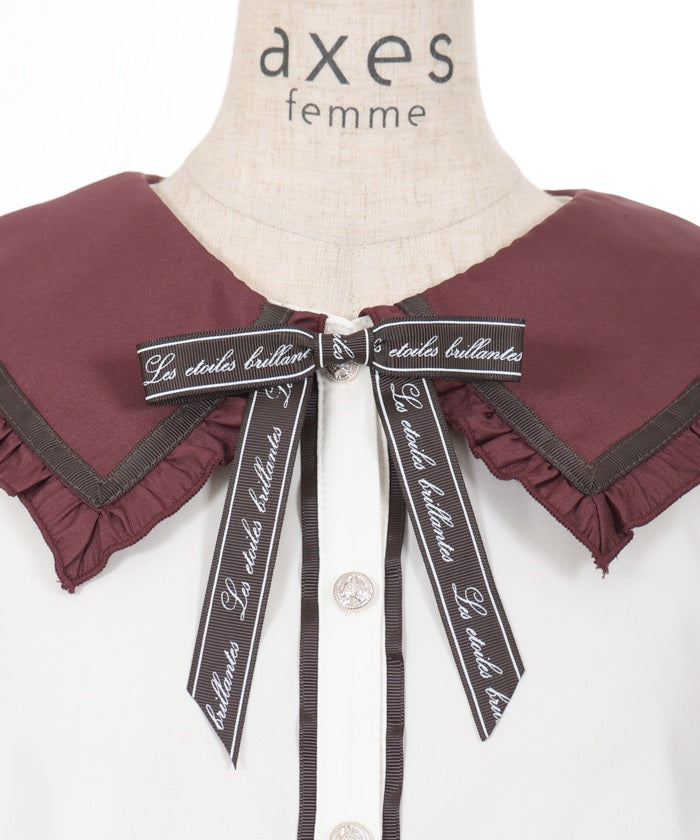 Logo Ribbon Sailor Blouse