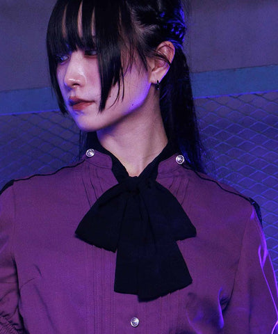 2-Way Ribbon Flare Sleeve Blouse