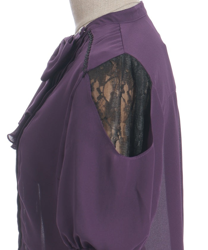 2-Way Ribbon Flare Sleeve Blouse