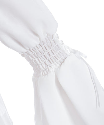 2-Way Ribbon Flare Sleeve Blouse