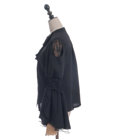 2-Way Ribbon Flare Sleeve Blouse