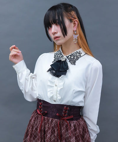 Gothic Butterfly Embroidery Blouse