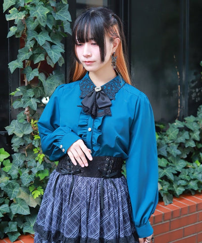 Gothic Butterfly Embroidery Blouse