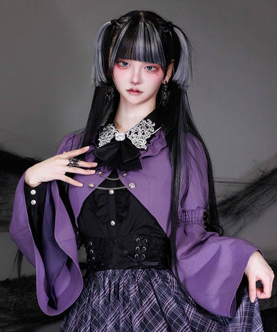 Gothic Butterfly Embroidery Blouse