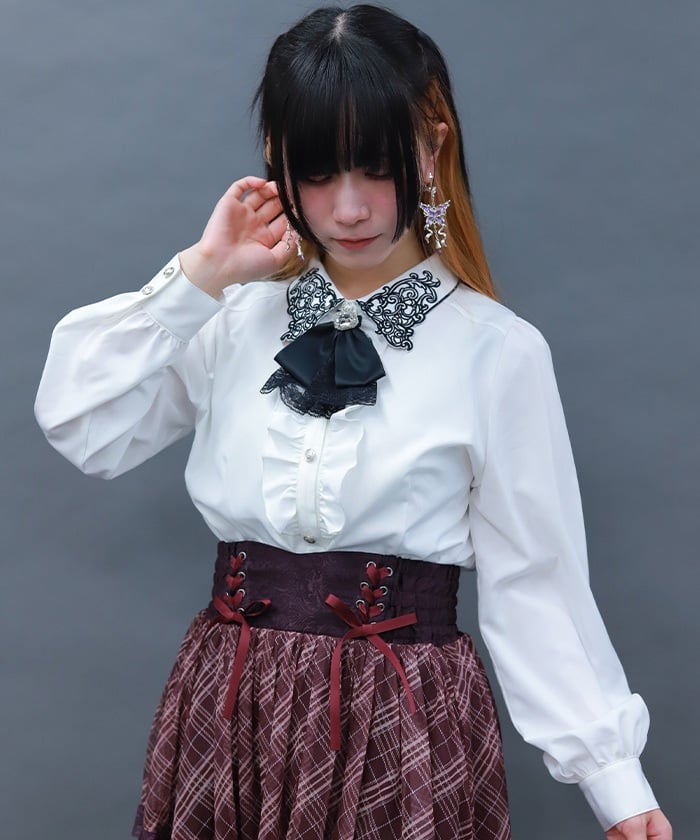 Gothic Butterfly Embroidery Blouse