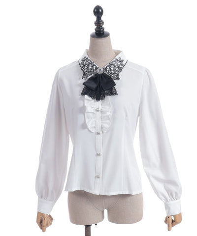 Gothic Butterfly Embroidery Blouse
