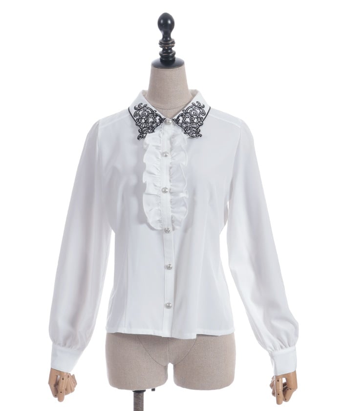 Gothic Butterfly Embroidery Blouse