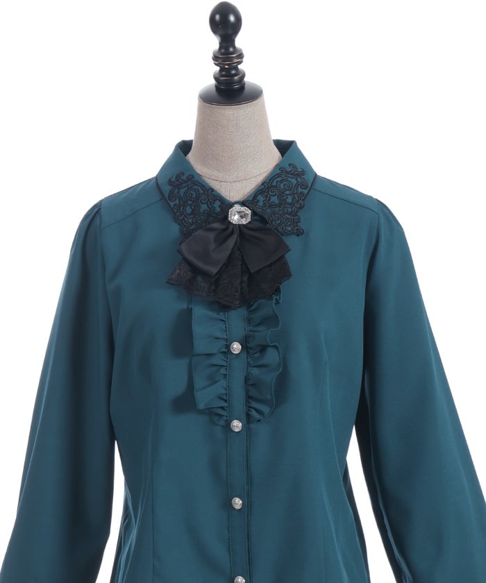 Gothic Butterfly Embroidery Blouse