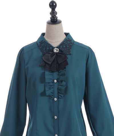 Gothic Butterfly Embroidery Blouse