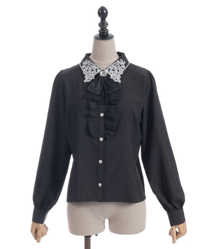 Gothic Butterfly Embroidery Blouse