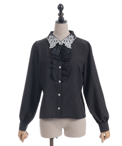 Gothic Butterfly Embroidery Blouse