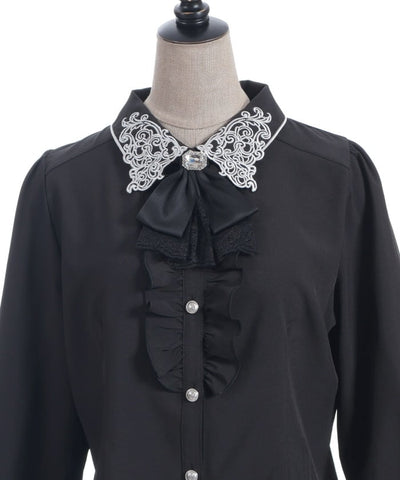 Gothic Butterfly Embroidery Blouse