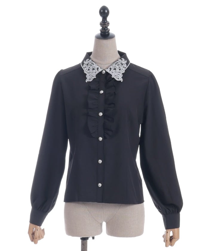 Gothic Butterfly Embroidery Blouse