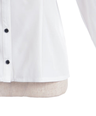 Cross Embroidery Big Collar Blouse