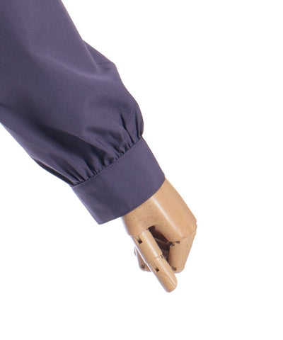 Cross Embroidery Big Collar Blouse