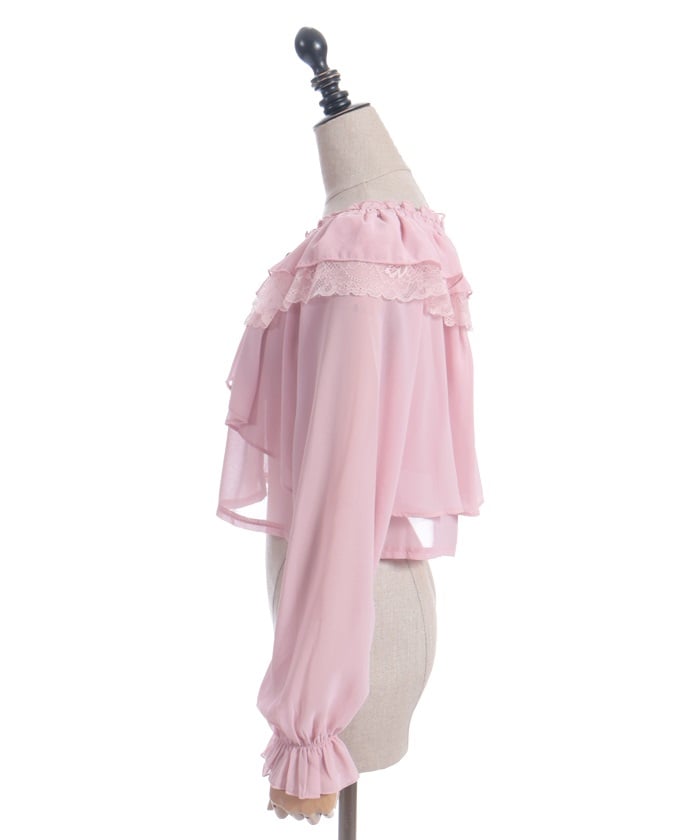 Off-Shoulder Chiffon Blouse