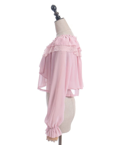 Off-Shoulder Chiffon Blouse