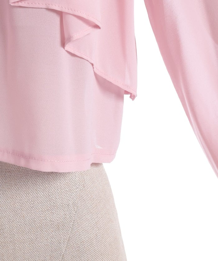 Off-Shoulder Chiffon Blouse