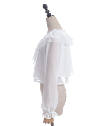 Off-Shoulder Chiffon Blouse