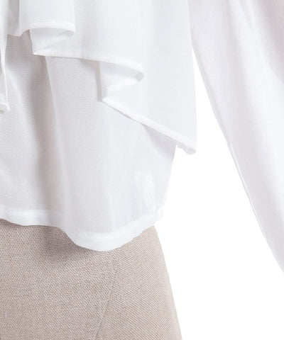 Off-Shoulder Chiffon Blouse