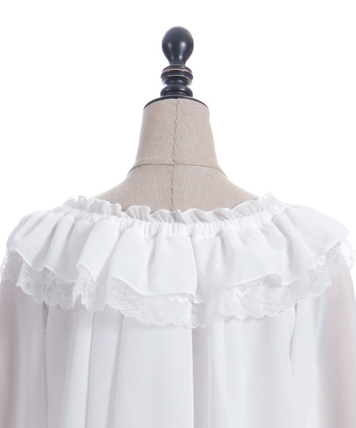 Off-Shoulder Chiffon Blouse