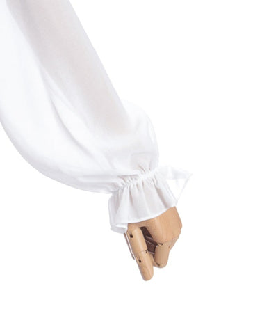 Off-Shoulder Chiffon Blouse