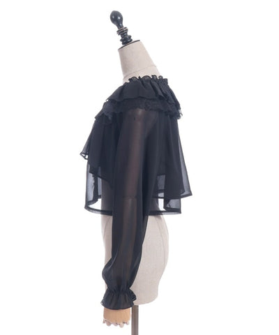 Off-Shoulder Chiffon Blouse