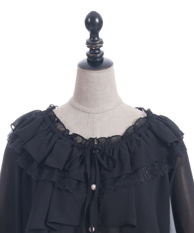 Off-Shoulder Chiffon Blouse