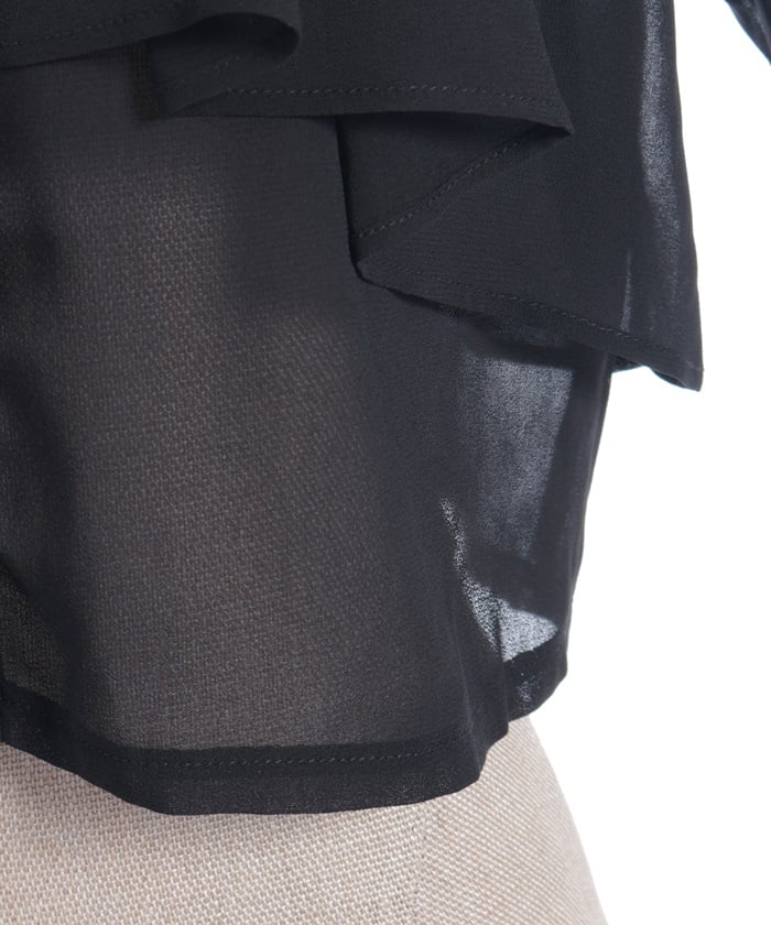 Off-Shoulder Chiffon Blouse