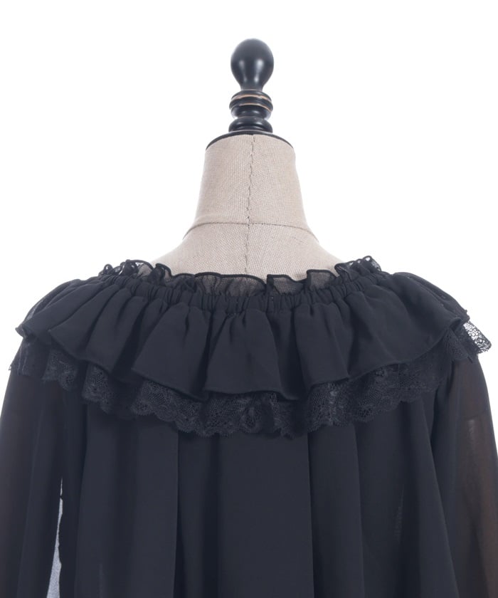 Off-Shoulder Chiffon Blouse