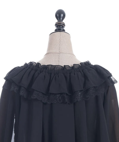 Off-Shoulder Chiffon Blouse