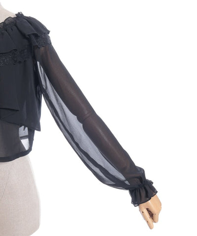 Off-Shoulder Chiffon Blouse