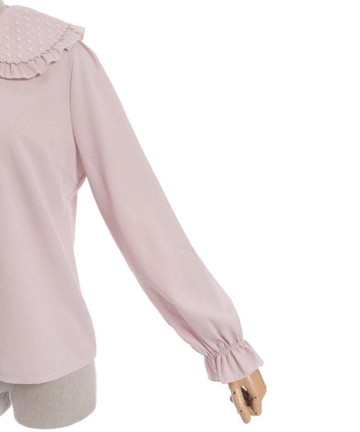 Heart Tulle Big Collar Blouse – axes femme from JAPAN