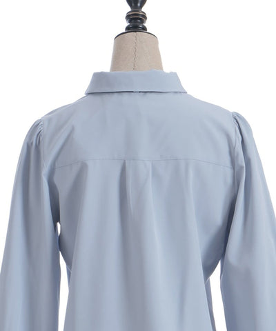 Blouse with 2-Way Striped Tie