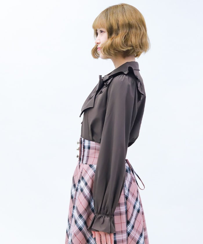 Big Ribbon Round Collar Blouse